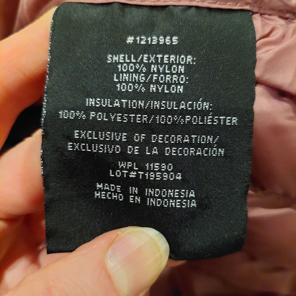 32 Degrees Women's Small Mauve Puffer Vest